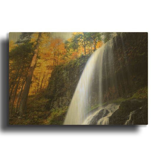 'Silver Falls' By Everlook Photography Gold Metal Wall Art