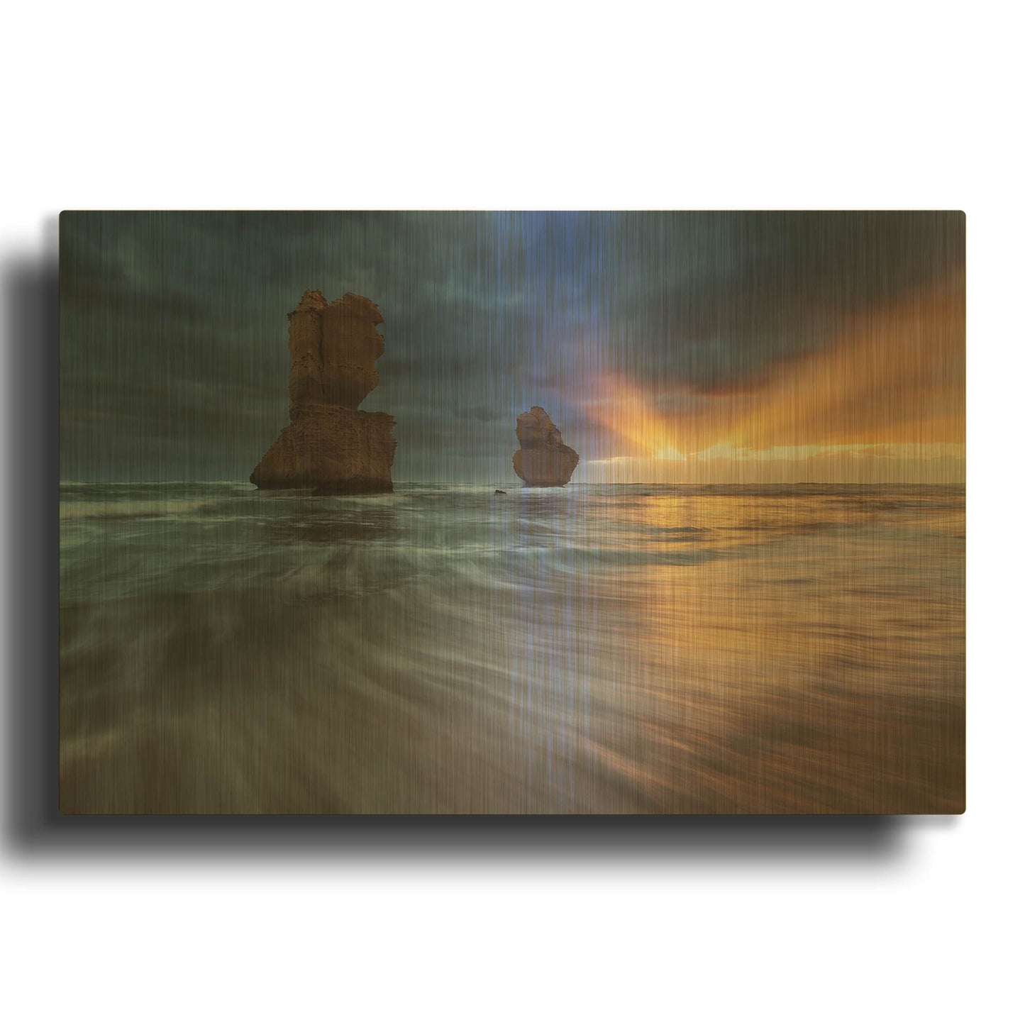 'Gibsons Steps' By Everlook Photography Gold Metal Wall Art