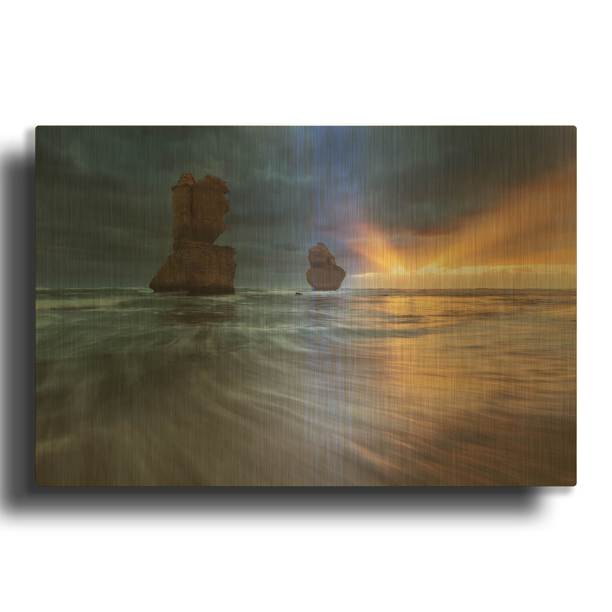 'Gibsons Steps' By Everlook Photography Gold Metal Wall Art