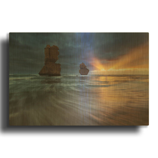 'Gibsons Steps' By Everlook Photography Gold Metal Wall Art