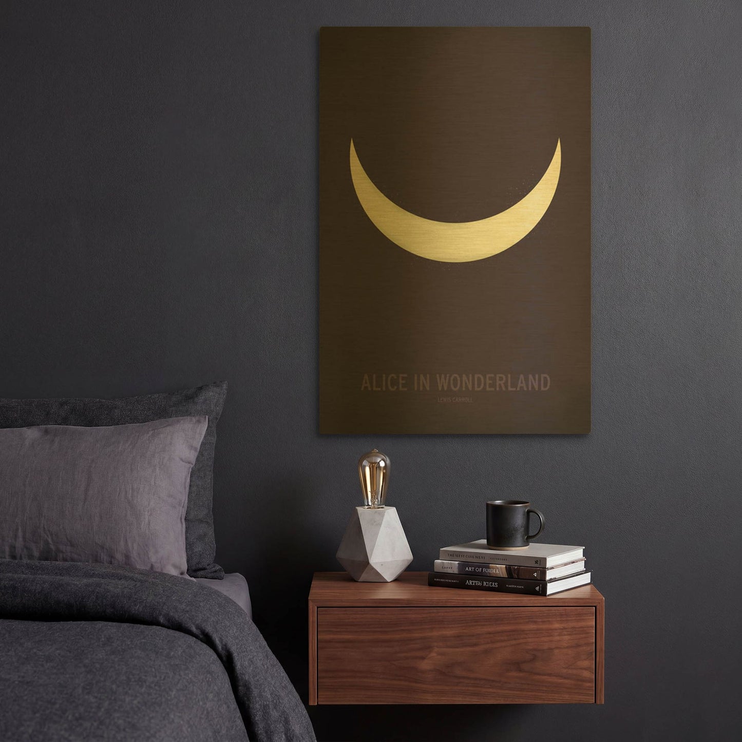 'Alice in Wonderland' By Christian Jackson Gold Metal Wall Art