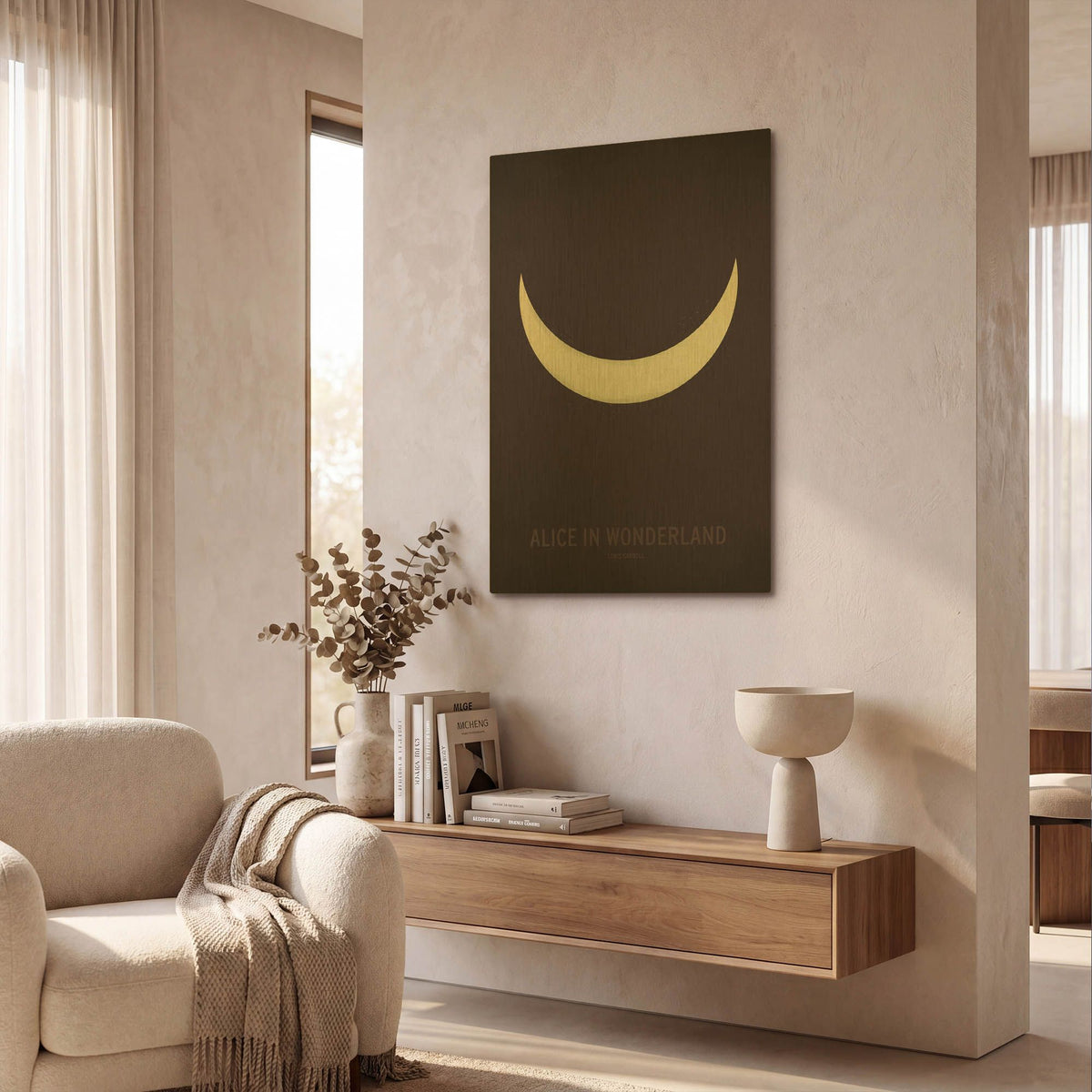 'Alice in Wonderland' By Christian Jackson Gold Metal Wall Art