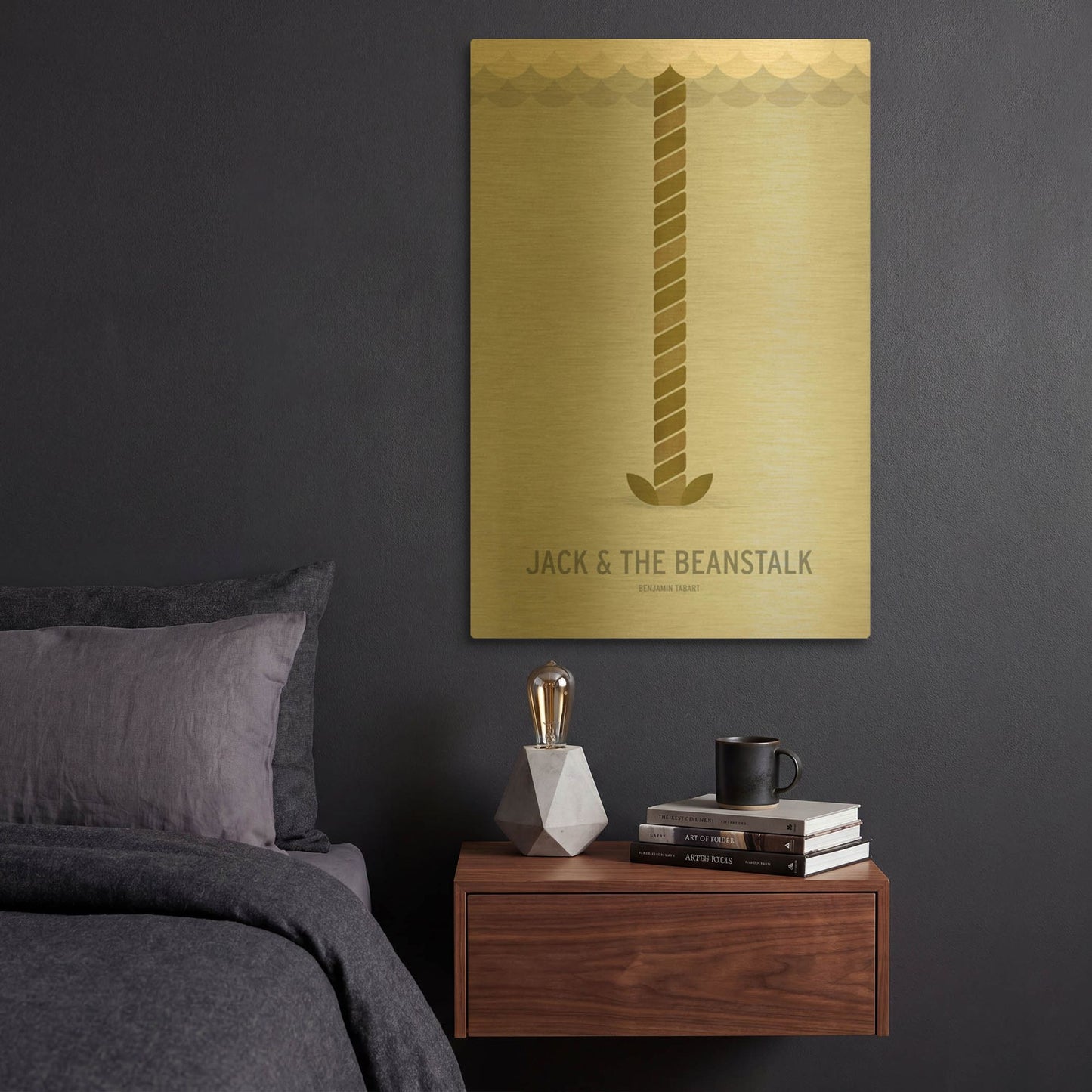 'Jack and the Beanstalk' By Christian Jackson Gold Metal Wall Art