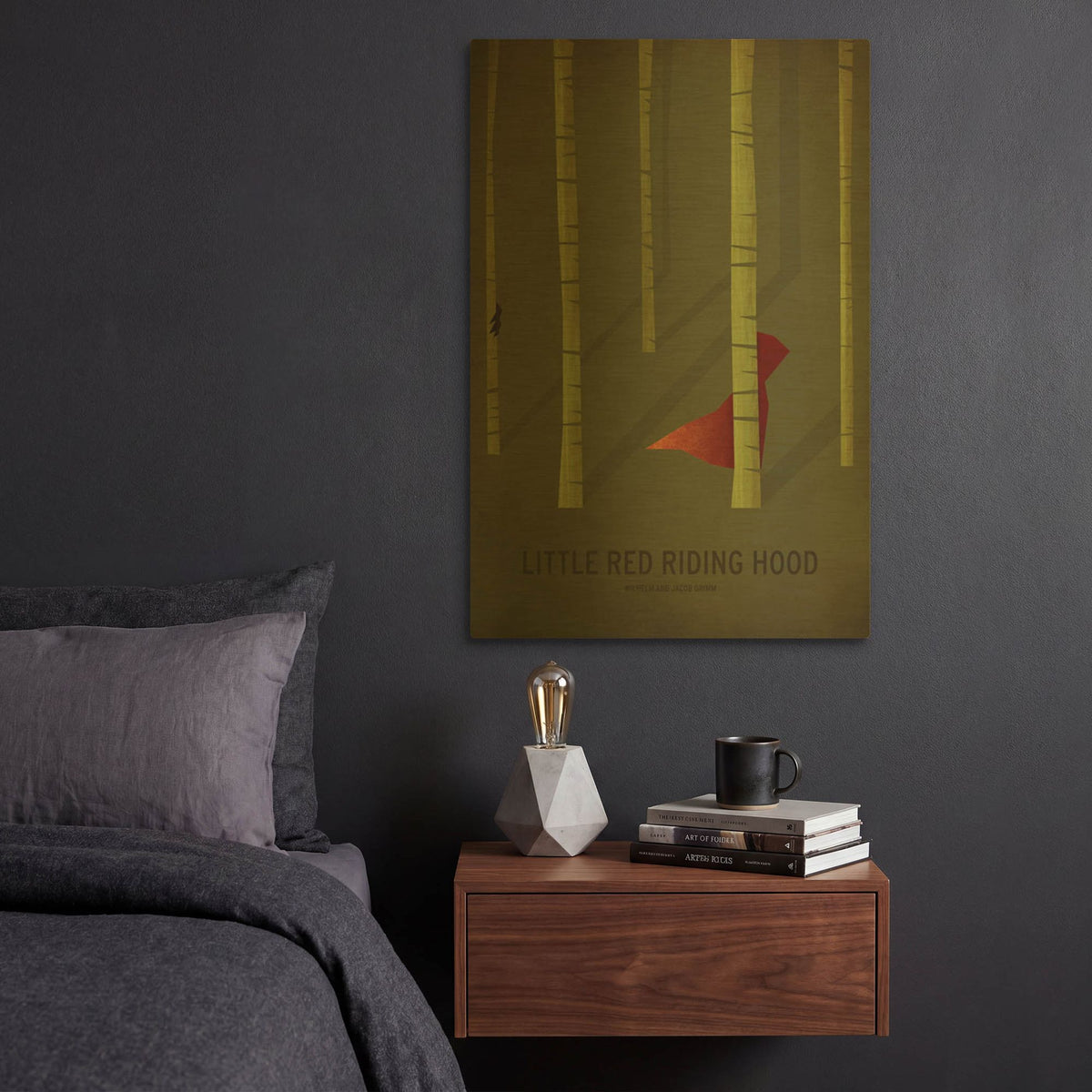 'Little Red Riding Hood' By Christian Jackson Gold Metal Wall Art