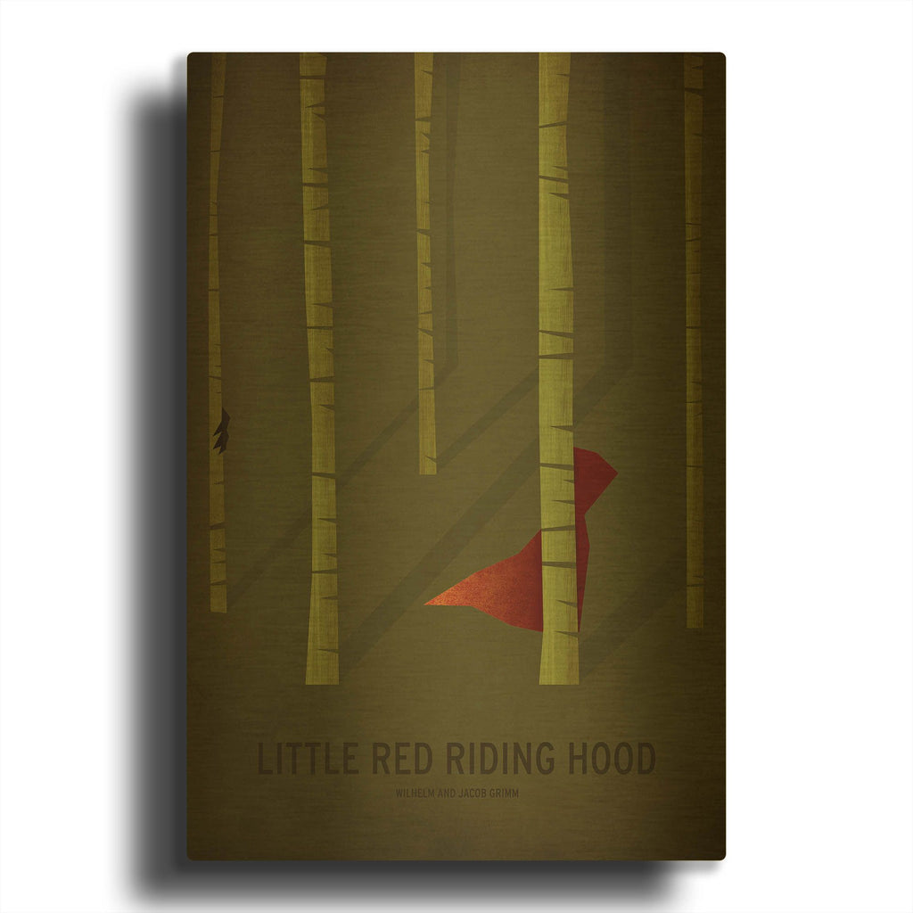 'Little Red Riding Hood' By Christian Jackson Gold Metal Wall Art