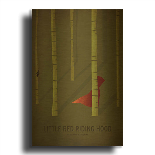 'Little Red Riding Hood' By Christian Jackson Gold Metal Wall Art
