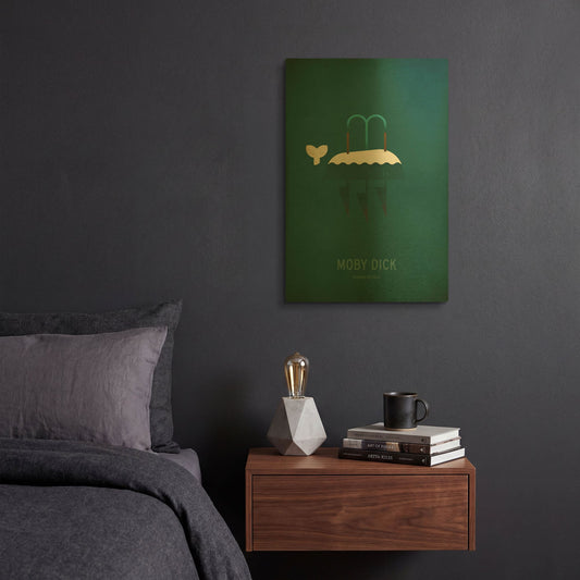 'Moby Dick Minimal' By Christian Jackson Gold Metal Wall Art