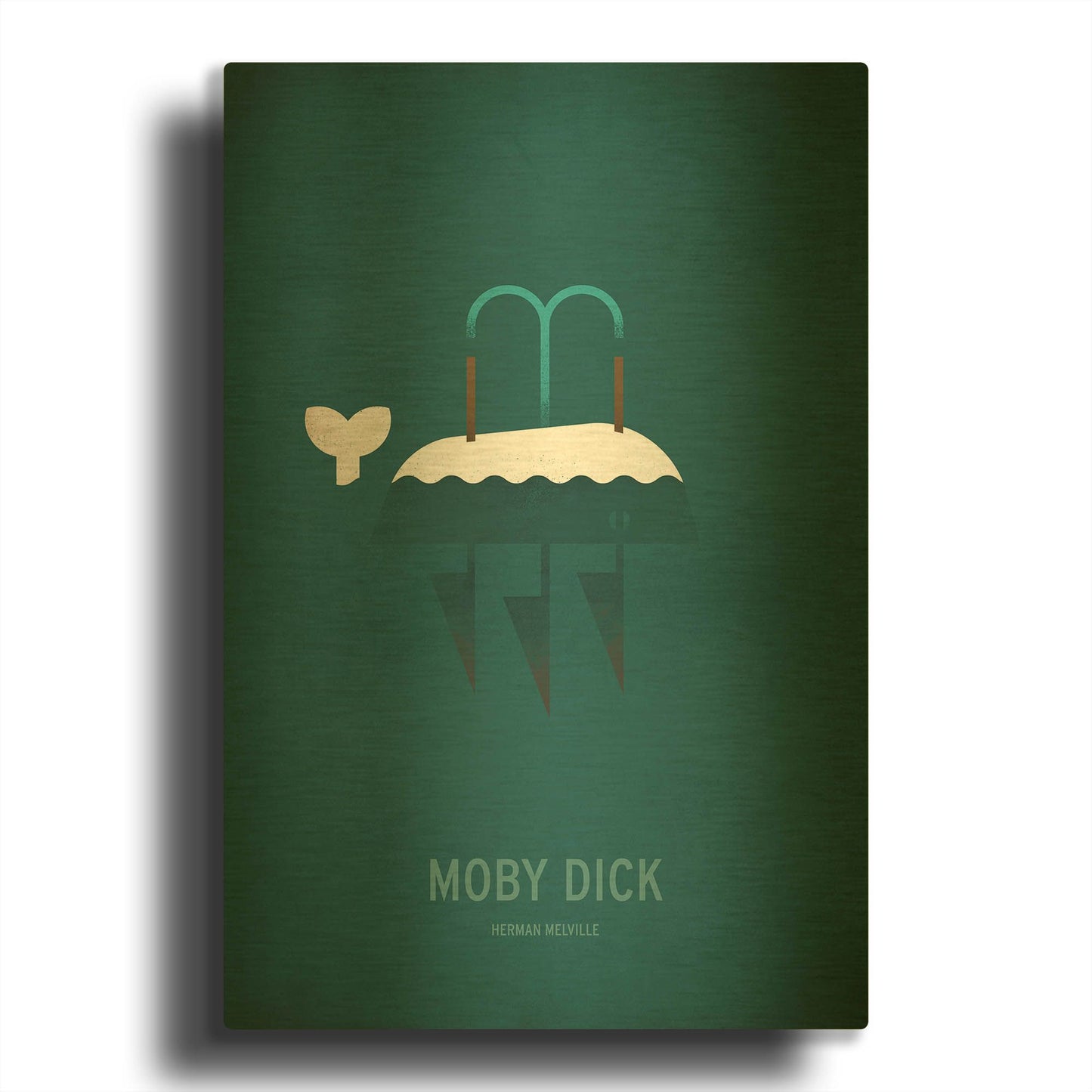 'Moby Dick Minimal' By Christian Jackson Gold Metal Wall Art
