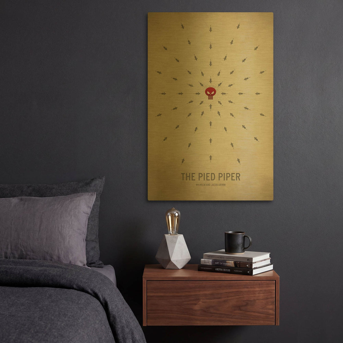 'Pied Piper' By Christian Jackson Gold Metal Wall Art