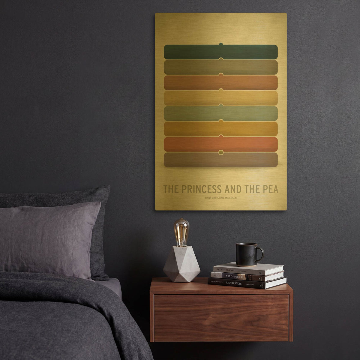 'Princess Pea' By Christian Jackson Gold Metal Wall Art