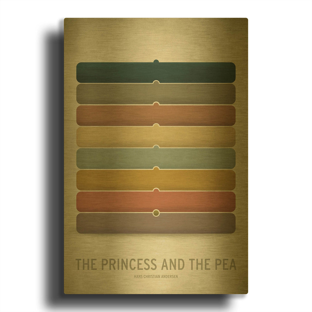 'Princess Pea' By Christian Jackson Gold Metal Wall Art