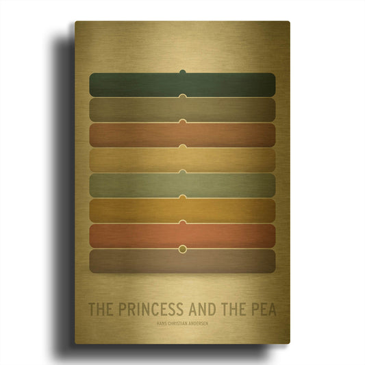 'Princess Pea' By Christian Jackson Gold Metal Wall Art