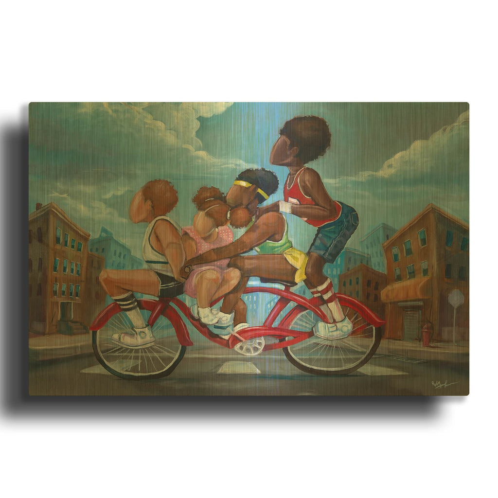 'Public Transpo' By Robert Jackson Gold Metal Wall Art