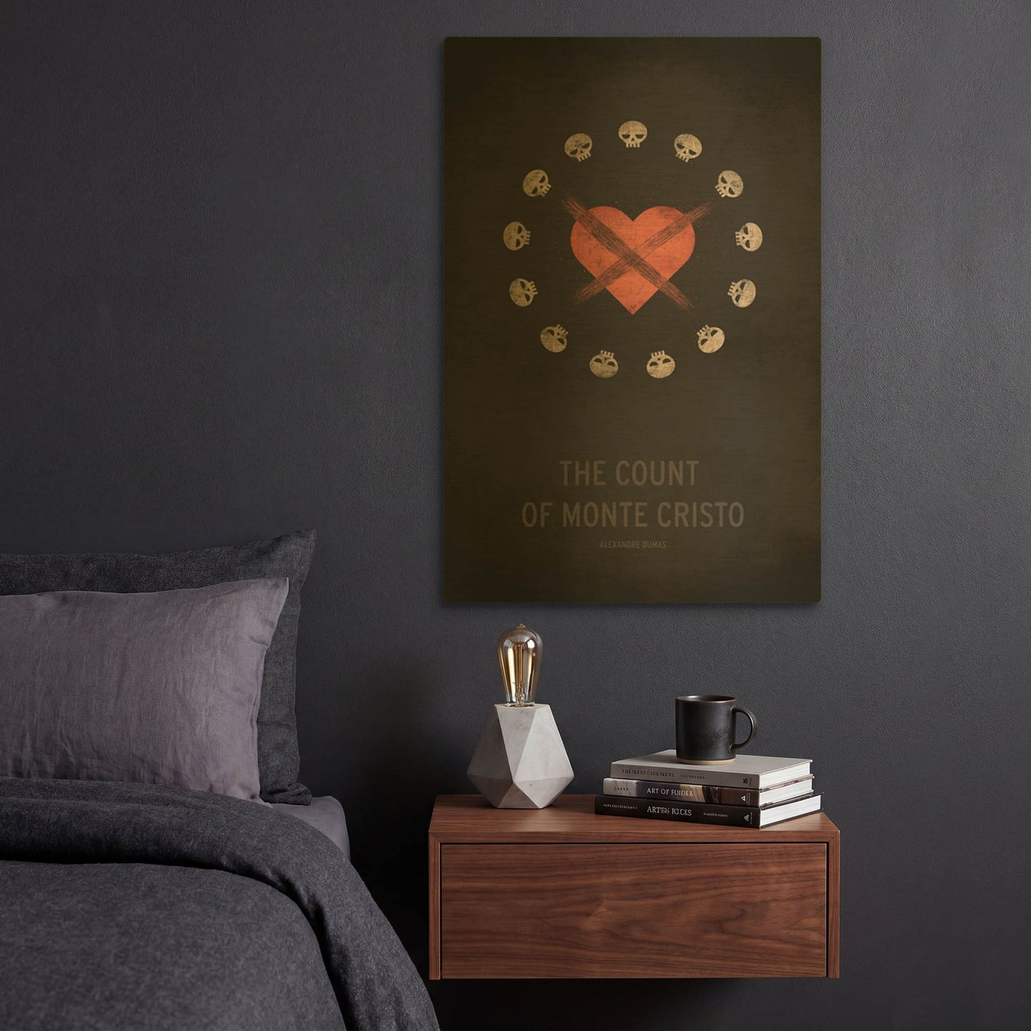 'The Count of Monte Cristo' By Christian Jackson Gold Metal Wall Art