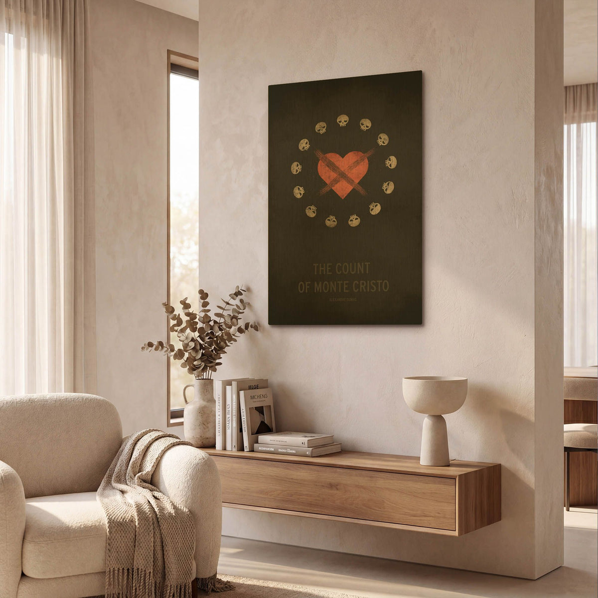 'The Count of Monte Cristo' By Christian Jackson Gold Metal Wall Art