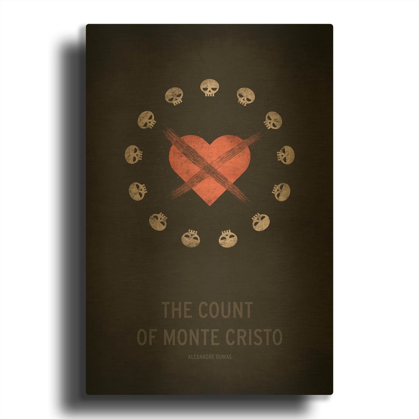 'The Count of Monte Cristo' By Christian Jackson Gold Metal Wall Art