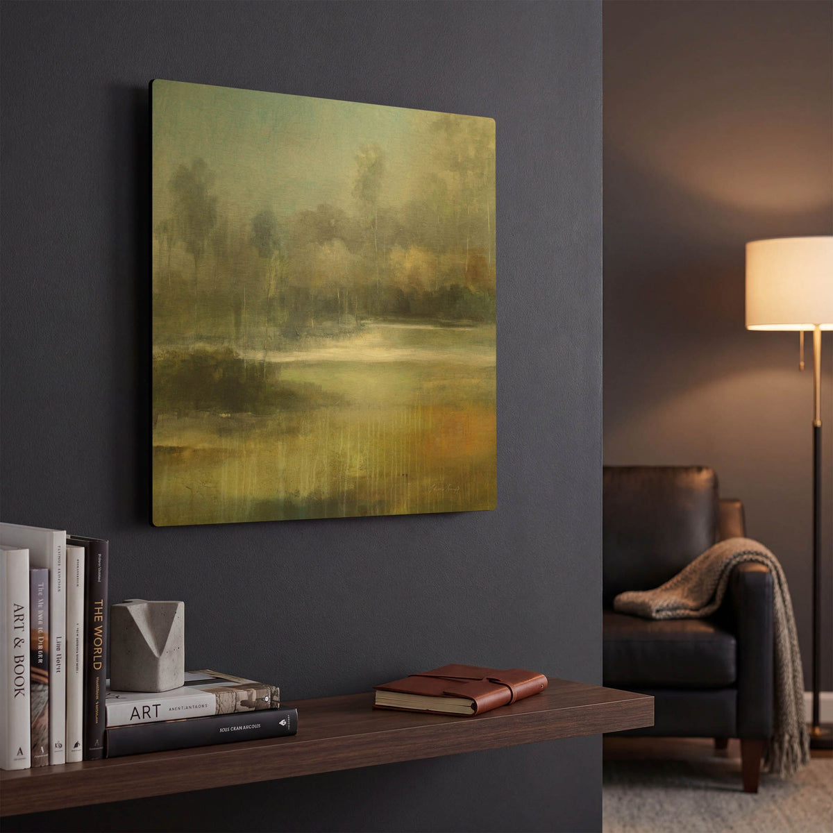 'A Quiet Place' By J Austin Jennings Gold Metal Wall Art