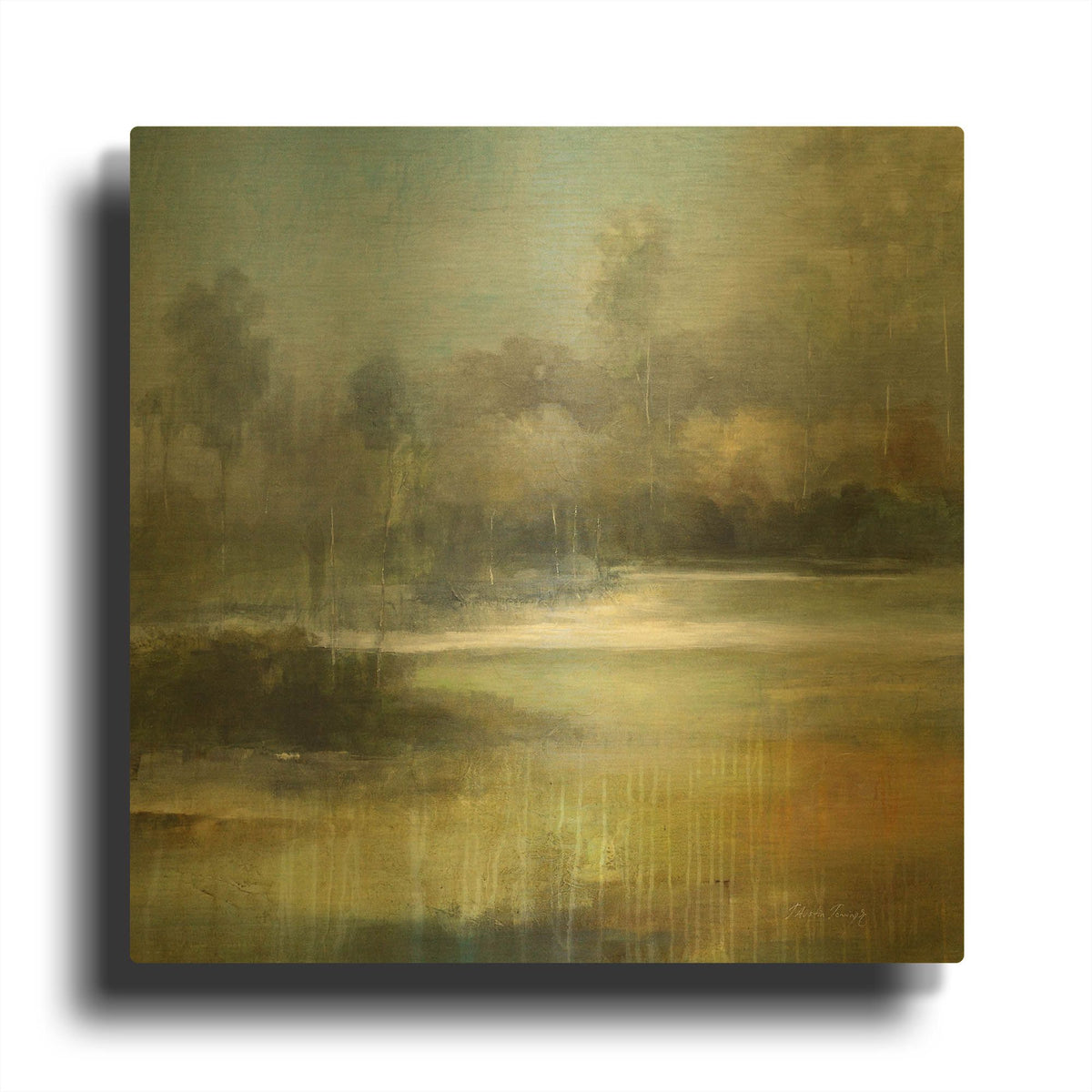 'A Quiet Place' By J Austin Jennings Gold Metal Wall Art