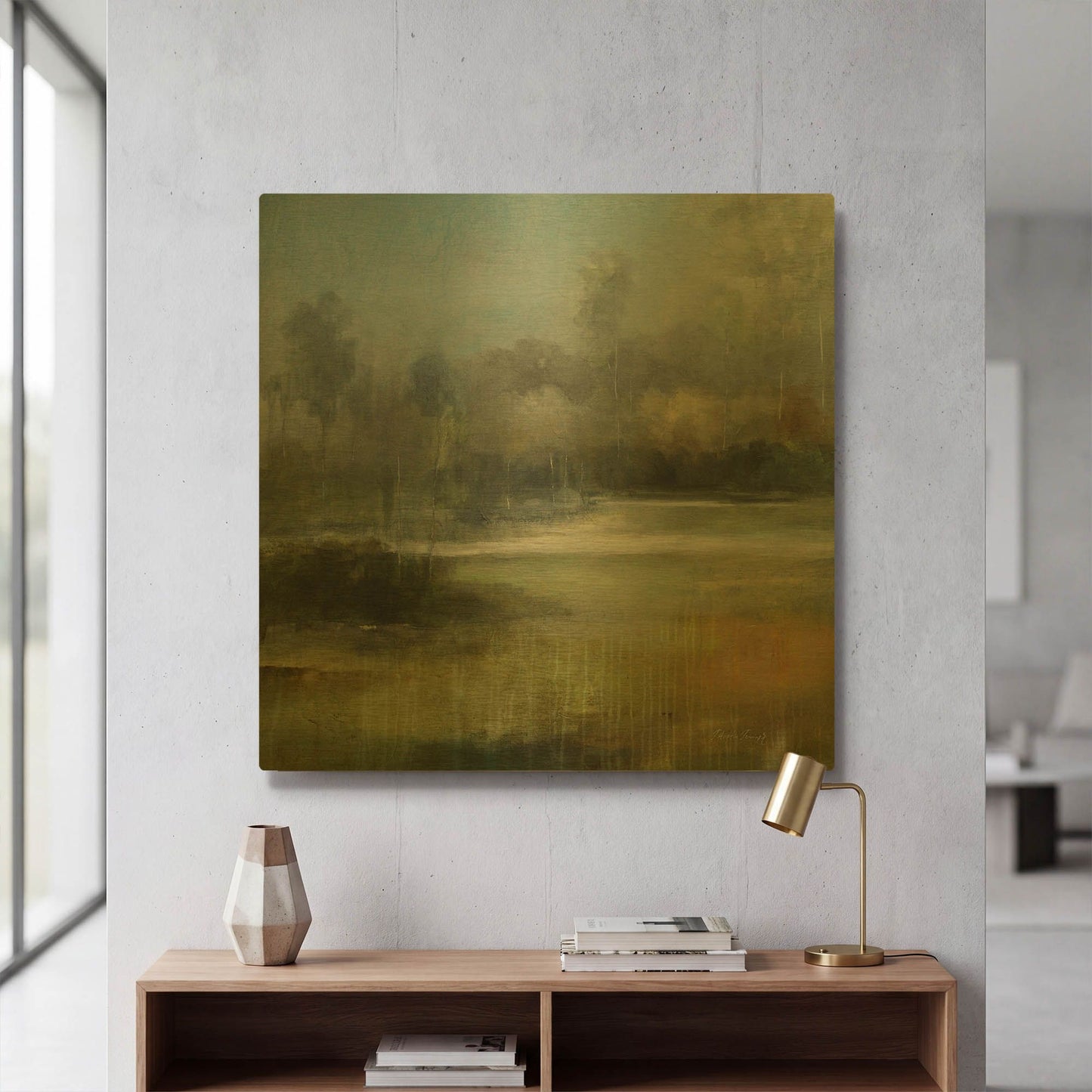 'A Quiet Place' By J Austin Jennings Gold Metal Wall Art