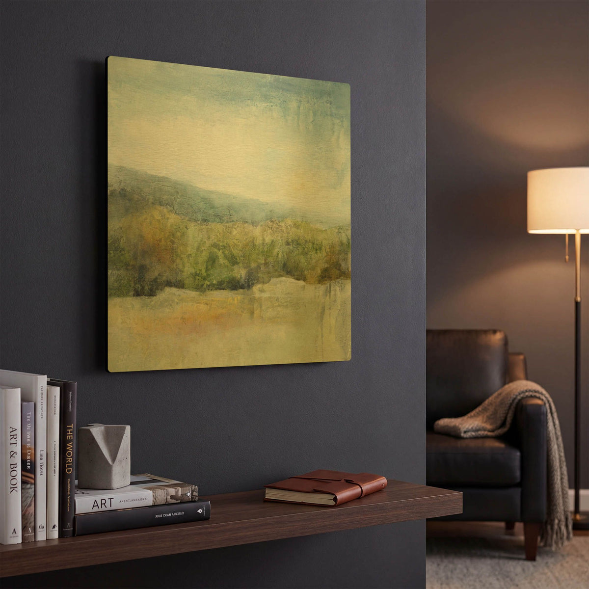 'October Mountain' By J Austin Jennings Gold Metal Wall Art