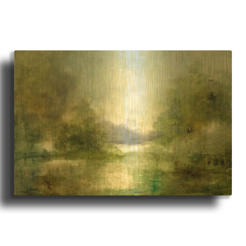 'Our Sunday Hike' By J Austin Jennings Gold Metal Wall Art
