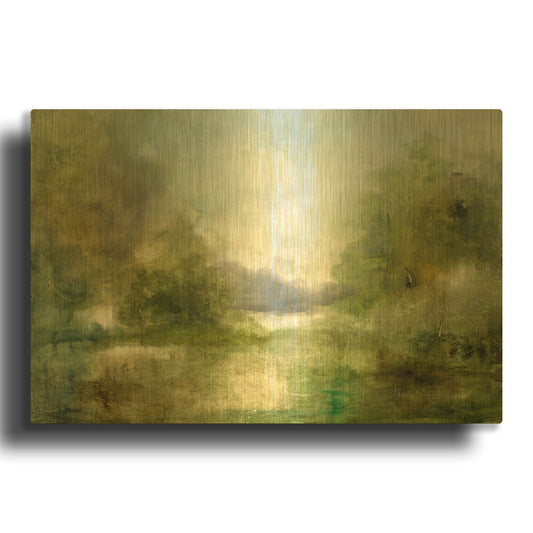 'Our Sunday Hike' By J Austin Jennings Gold Metal Wall Art