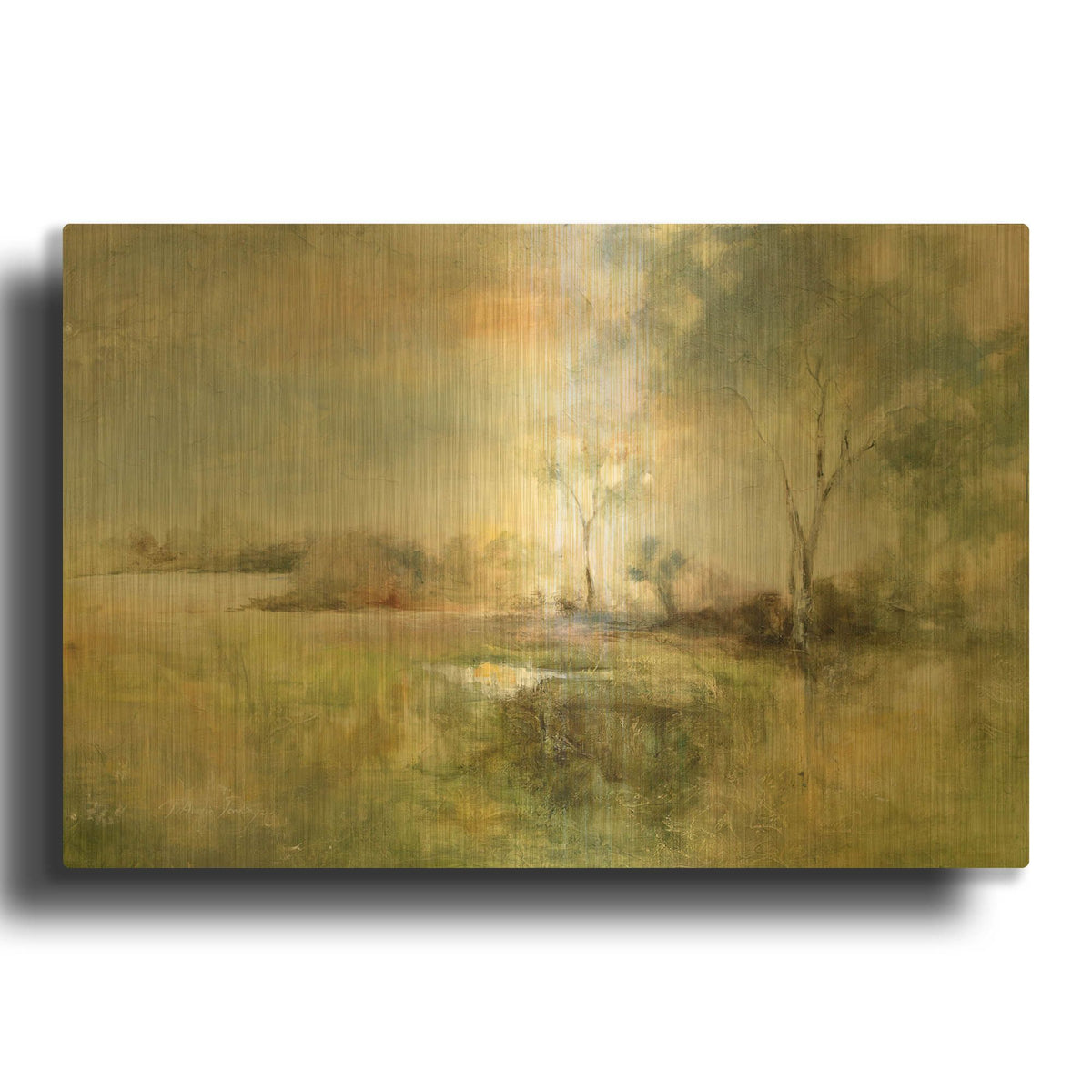 'Reflection of June' By J Austin Jennings Gold Metal Wall Art
