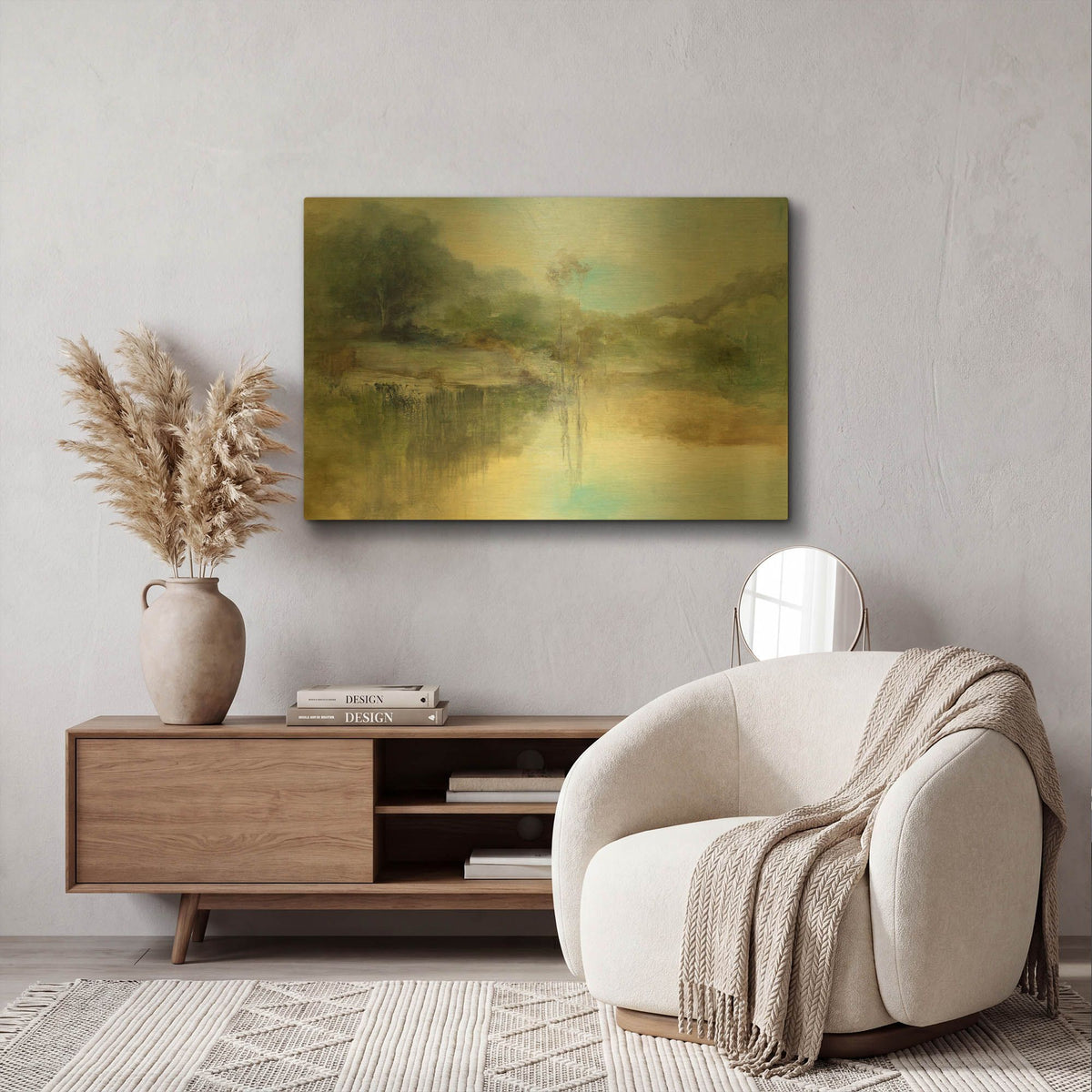 'The Lazy Day' By J Austin Jennings Gold Metal Wall Art