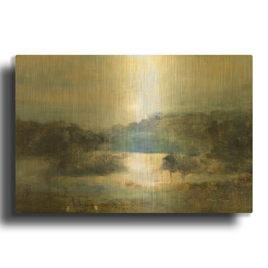 'Valley Blue' By J Austin Jennings Gold Metal Wall Art