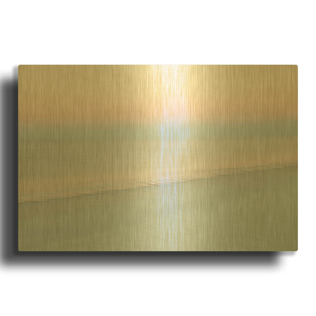 'Crescent Beach #9' By John Juracek Gold Metal Wall Art