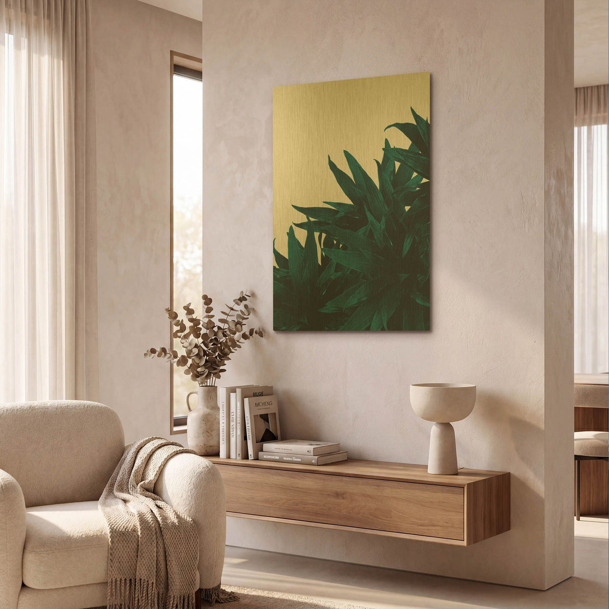 'End Up Here' By Hanna Kastl-Lundberg Gold Metal Wall Art