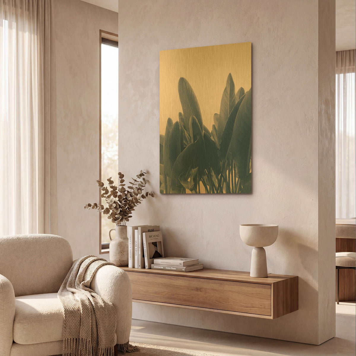 'It Happens' By Hanna Kastl-Lundberg Gold Metal Wall Art