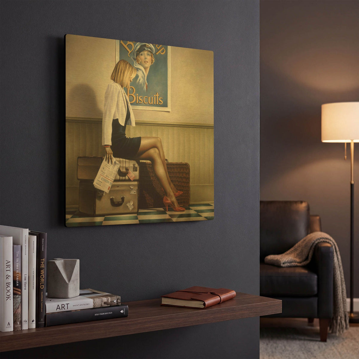 'Biscuits' By Paul Kelley Gold Metal Wall Art