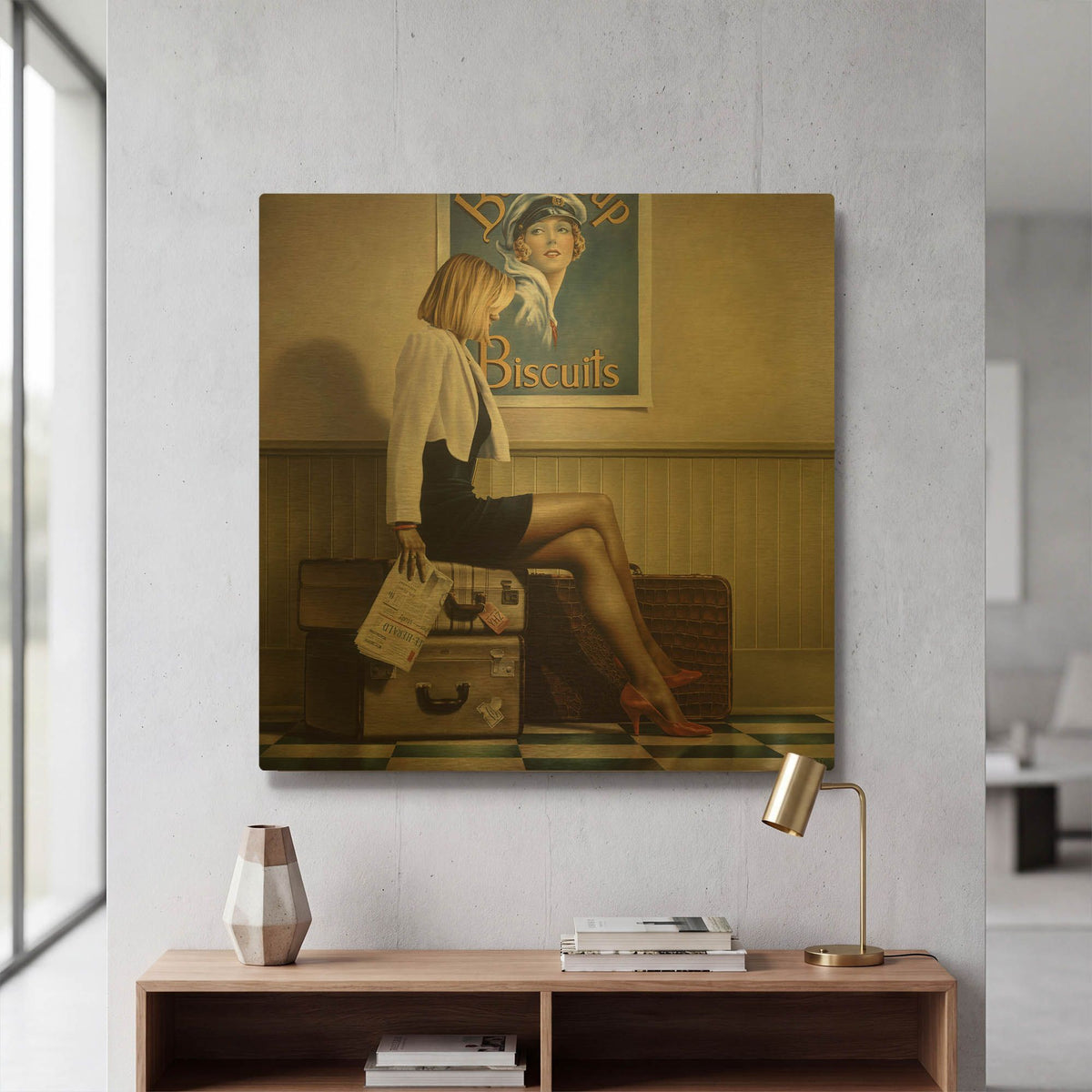 'Biscuits' By Paul Kelley Gold Metal Wall Art
