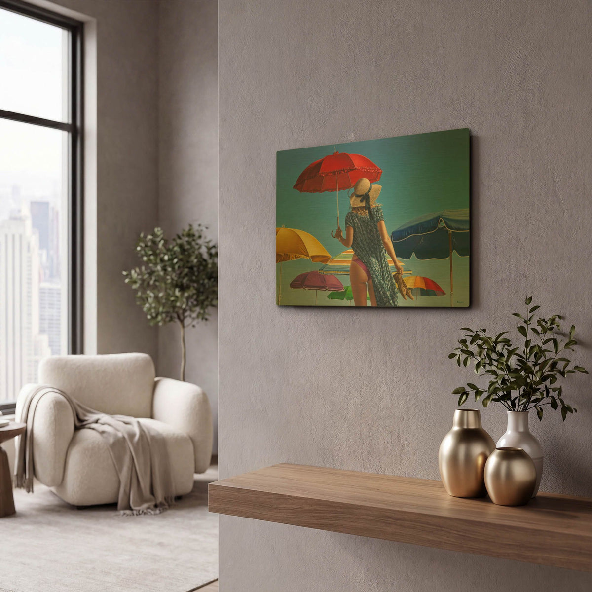 'Canopies' By Paul Kelley Gold Metal Wall Art