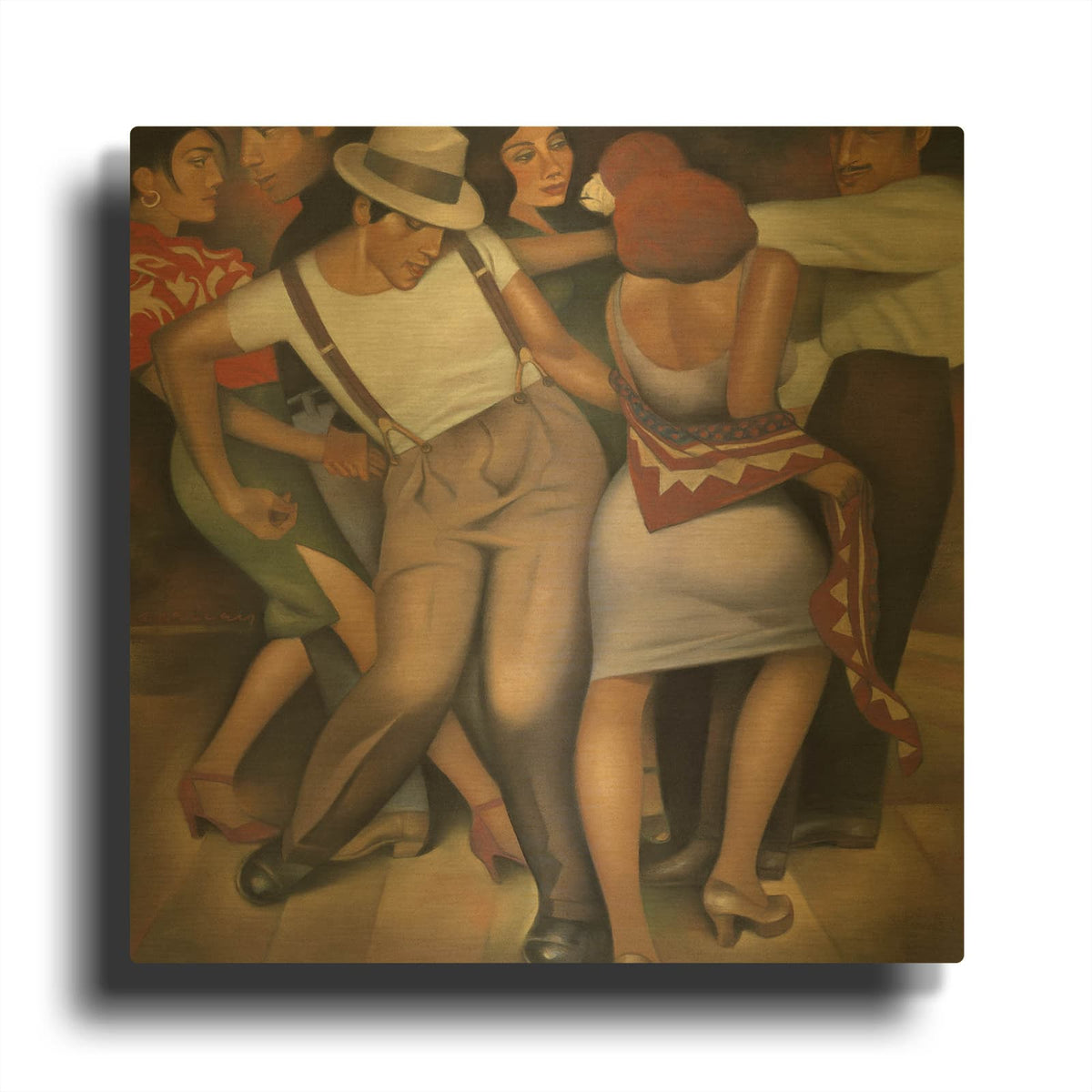'Latino Jazz' By Gary Kelley Gold Metal Wall Art
