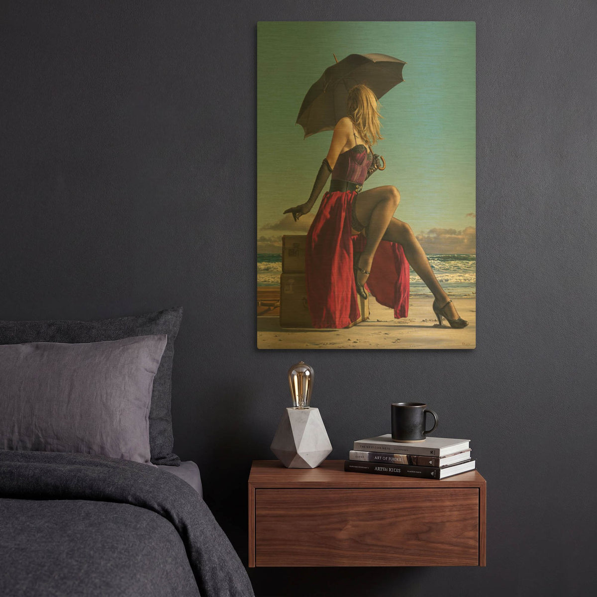 'On Crescent Beach' By Paul Kelley Gold Metal Wall Art