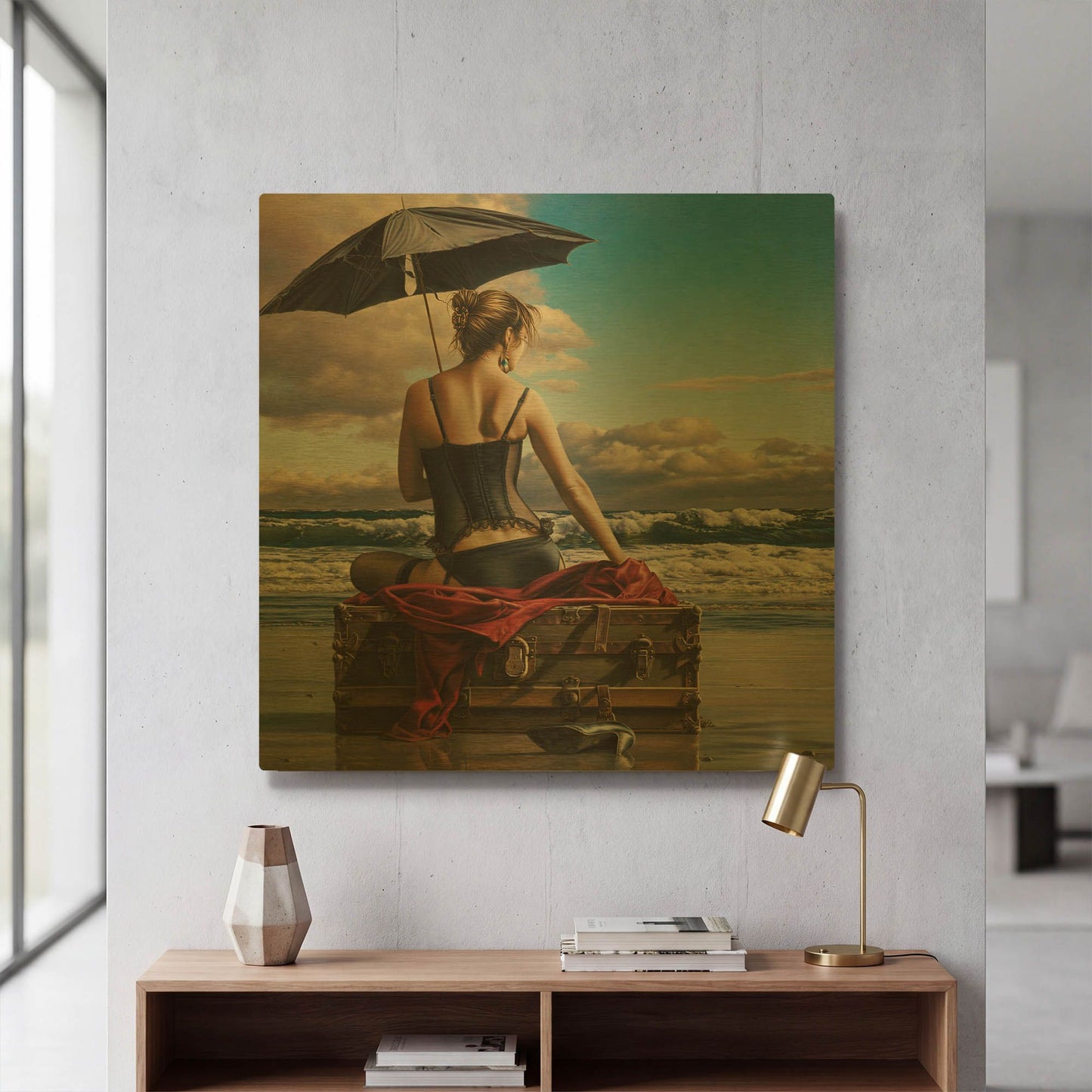 'On the Edge of the World' By Paul Kelley Gold Metal Wall Art