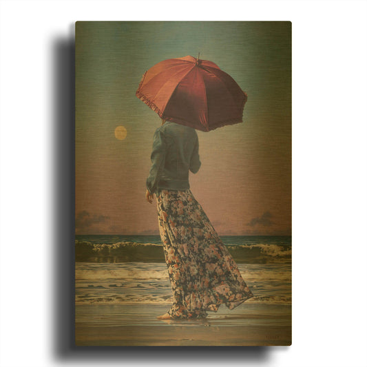'Romancing The Moon' By Paul Kelley Gold Metal Wall Art