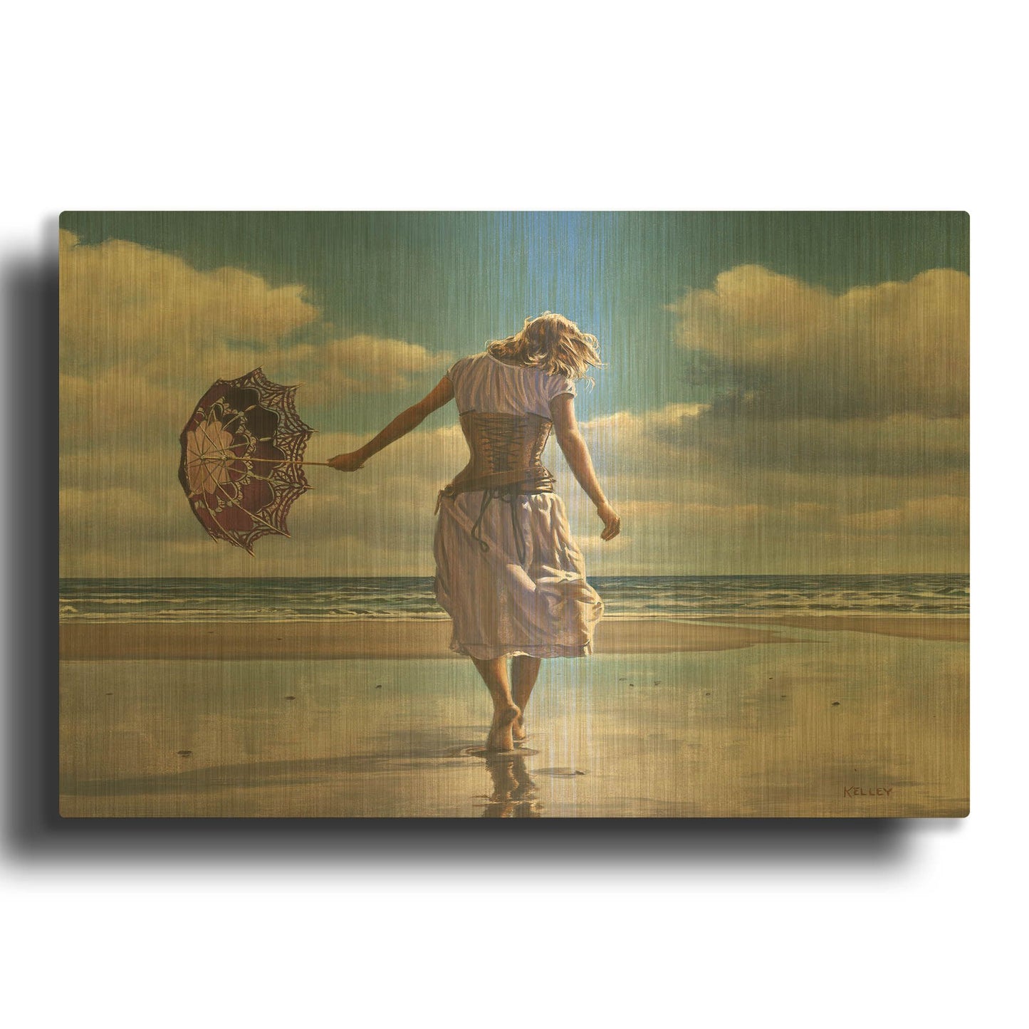 'Walking on Broken Clouds' By Paul Kelley Gold Metal Wall Art