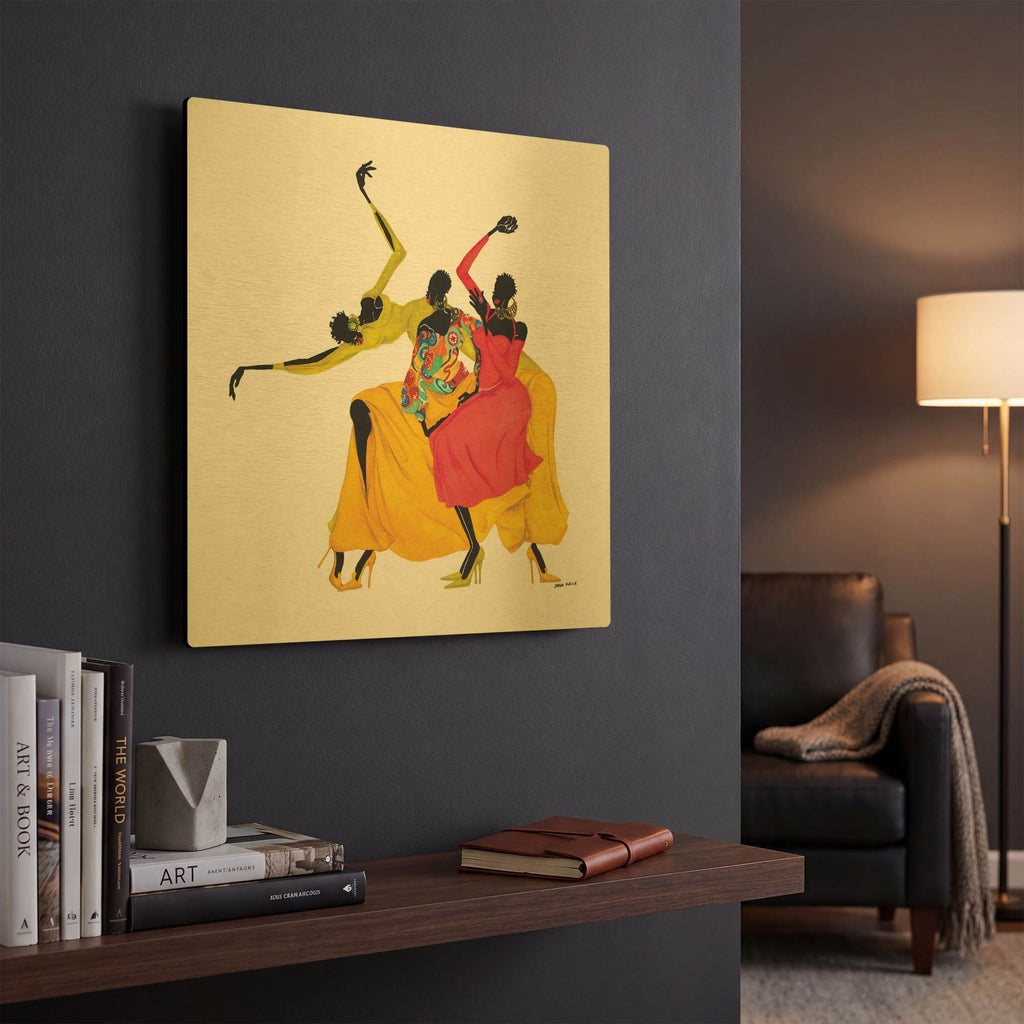 'Go Sally Go' By Shan Kelly Gold Metal Wall Art
