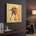 'Hips Hips Hips' By Shan Kelly Gold Metal Wall Art