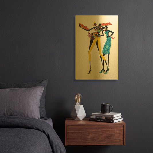 'Jolie' By Shan Kelly Gold Metal Wall Art