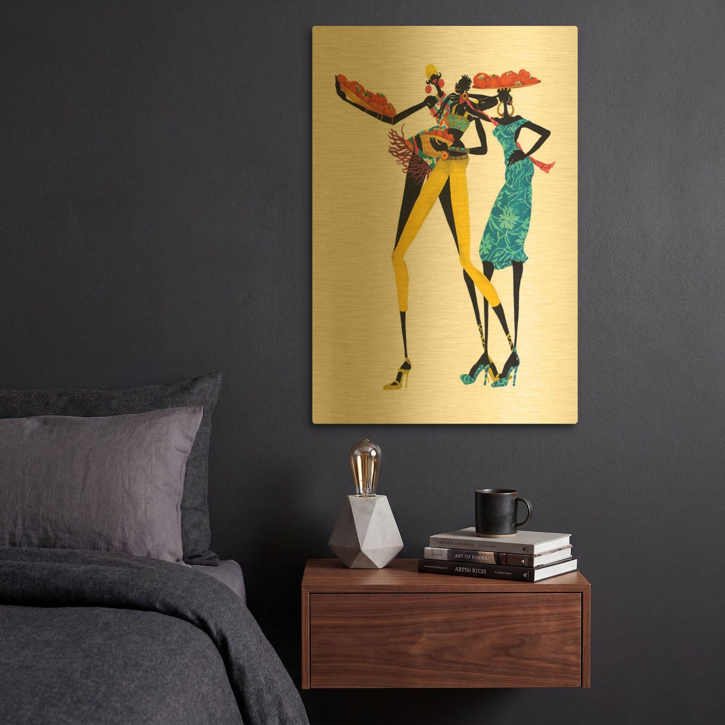 'Jolie' By Shan Kelly Gold Metal Wall Art