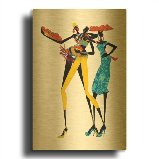 'Jolie' By Shan Kelly Gold Metal Wall Art