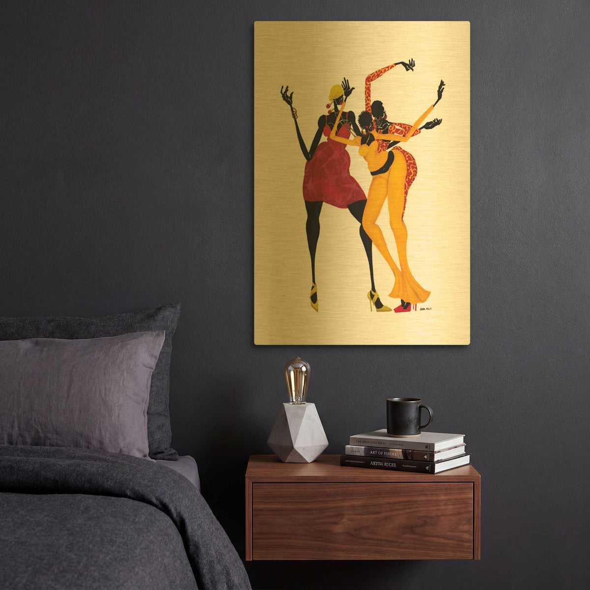 'Mamas Love Mambo' By Shan Kelly Gold Metal Wall Art