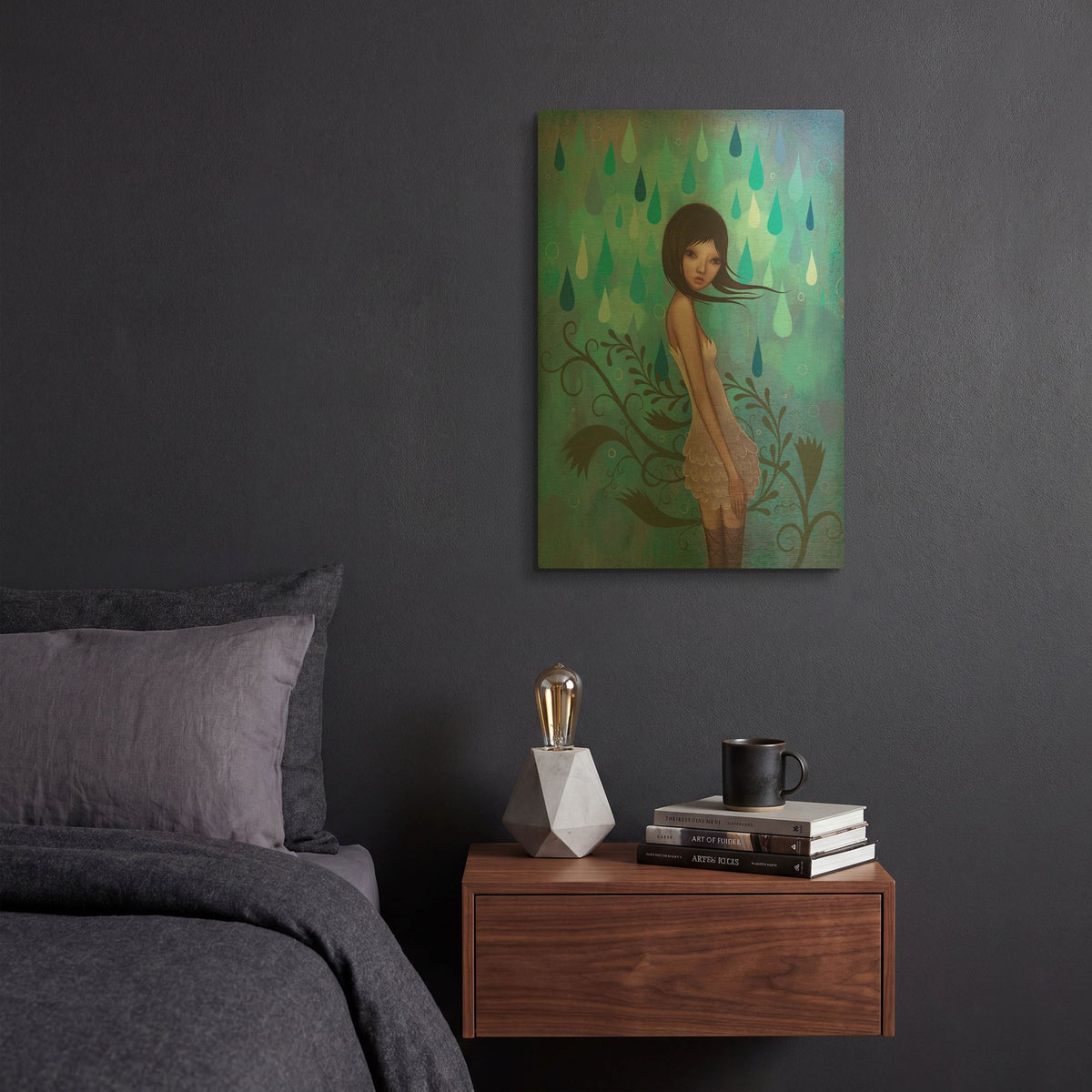 'Morning Showers' By Jeremiah Ketner Gold Metal Wall Art