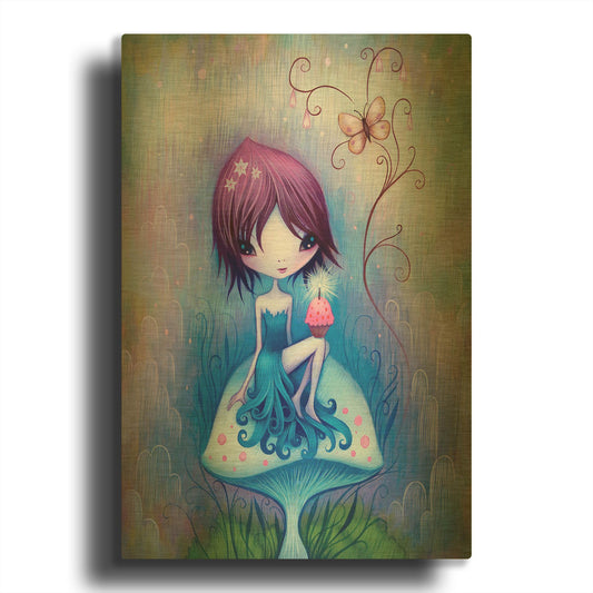 'Party for One' By Jeremiah Ketner Gold Metal Wall Art
