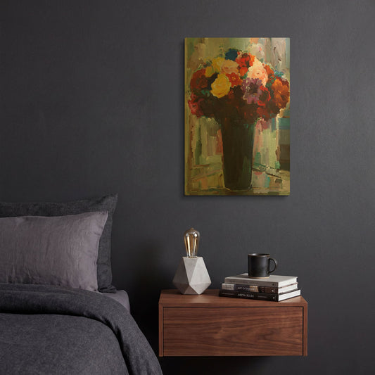 'Abundant Bouquet' By Hooshang Khorasani Gold Metal Wall Art