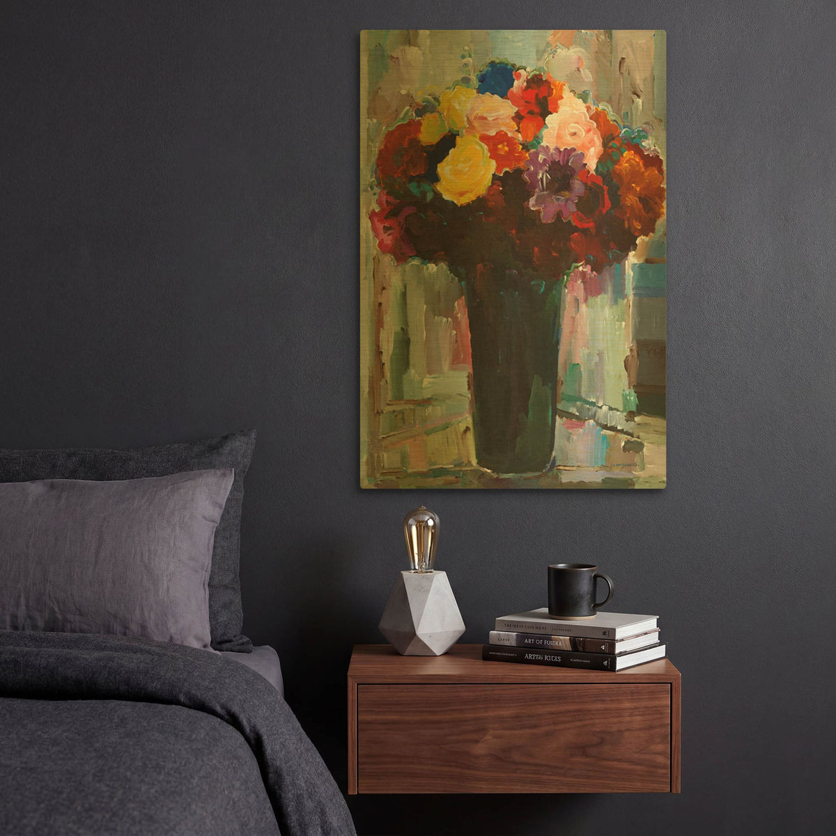 'Abundant Bouquet' By Hooshang Khorasani Gold Metal Wall Art